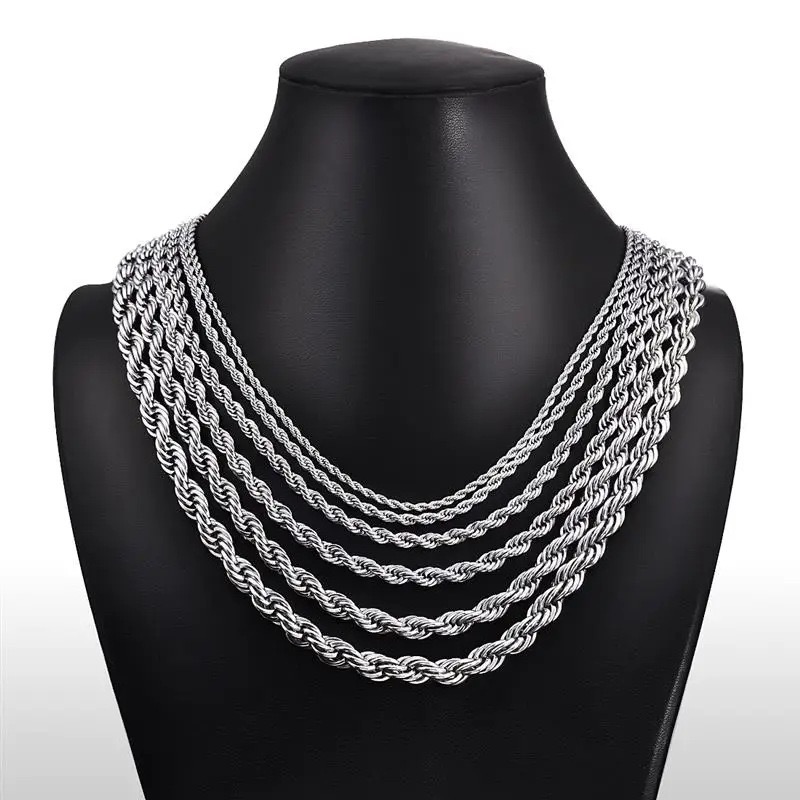 Cadenas Rope Plata 925 — diferentes grosores